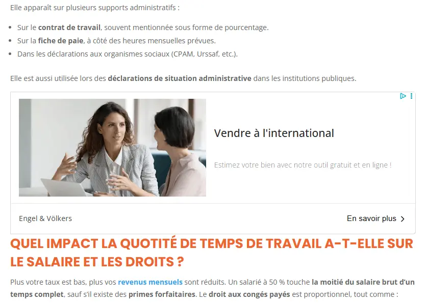 Exemple d'annonce Google Ads dans le réseau display