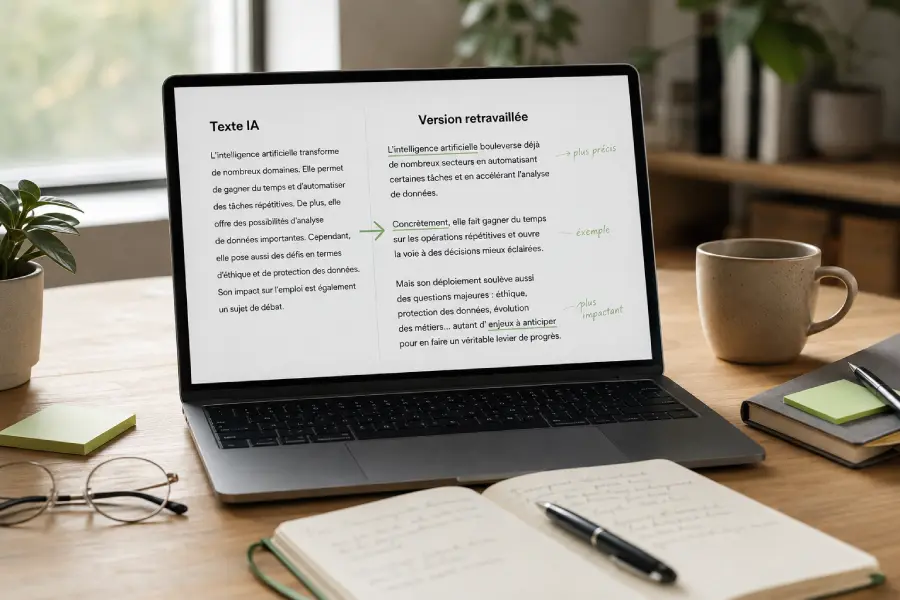 Les prompts pour rendre un texte IA plus humain
